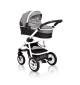 Otroški voziček CoTo Baby Aprilia 3v1 - len črno siv