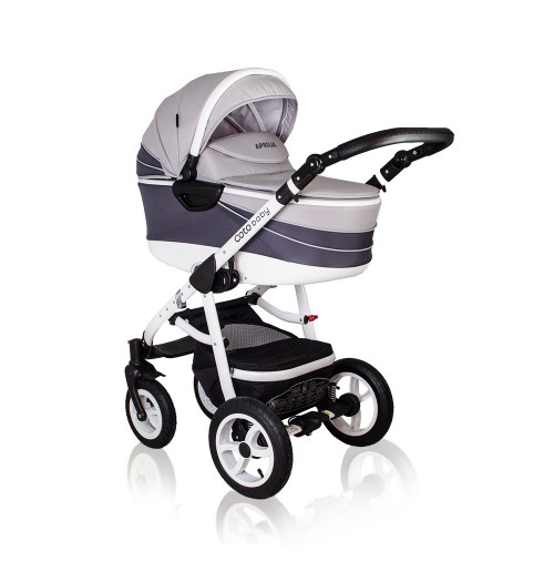 Otroški voziček CoTo Baby Aprilia 3v1 - vzorčasto svetlo siv