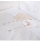 Posteljnina za otroško posteljico AlberoMio medvedkove sanje bež (5 delna)