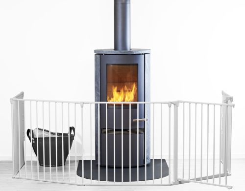 Varnostna ograja za kamine Baby Dan FLEX XL 90-278cm bela