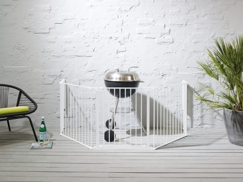 Varnostna ograja za kamine Baby Dan FLEX XL 90-278cm bela