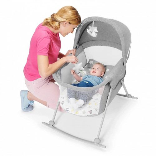 Zibelka za dojenčka Kinderkraft LOVI siva 3v1