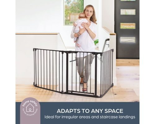 DB_discovery3_črna_otroska-trgovina03 Varnostna ograja Dreambaby Discovery 3 črna 74,5 cm – 195 cm