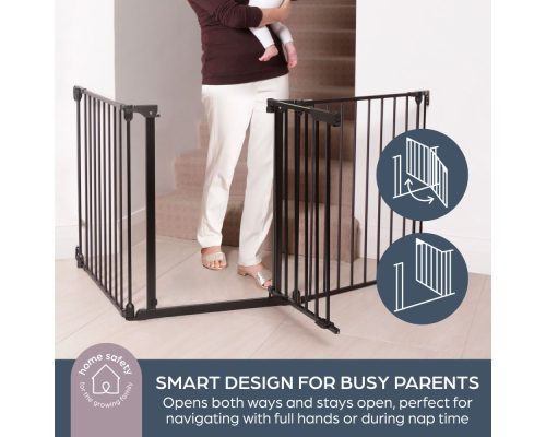 DB_discovery3_črna_otroska-trgovina05 Varnostna ograja Dreambaby Discovery 3 črna 74,5 cm – 195 cm