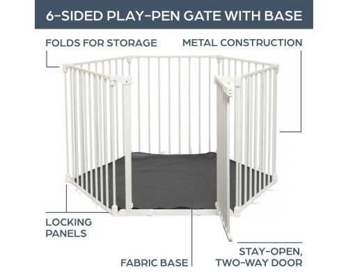 Varnostna ograja Dreambaby Discovery 6 Converta 3v1 bela do 375cm